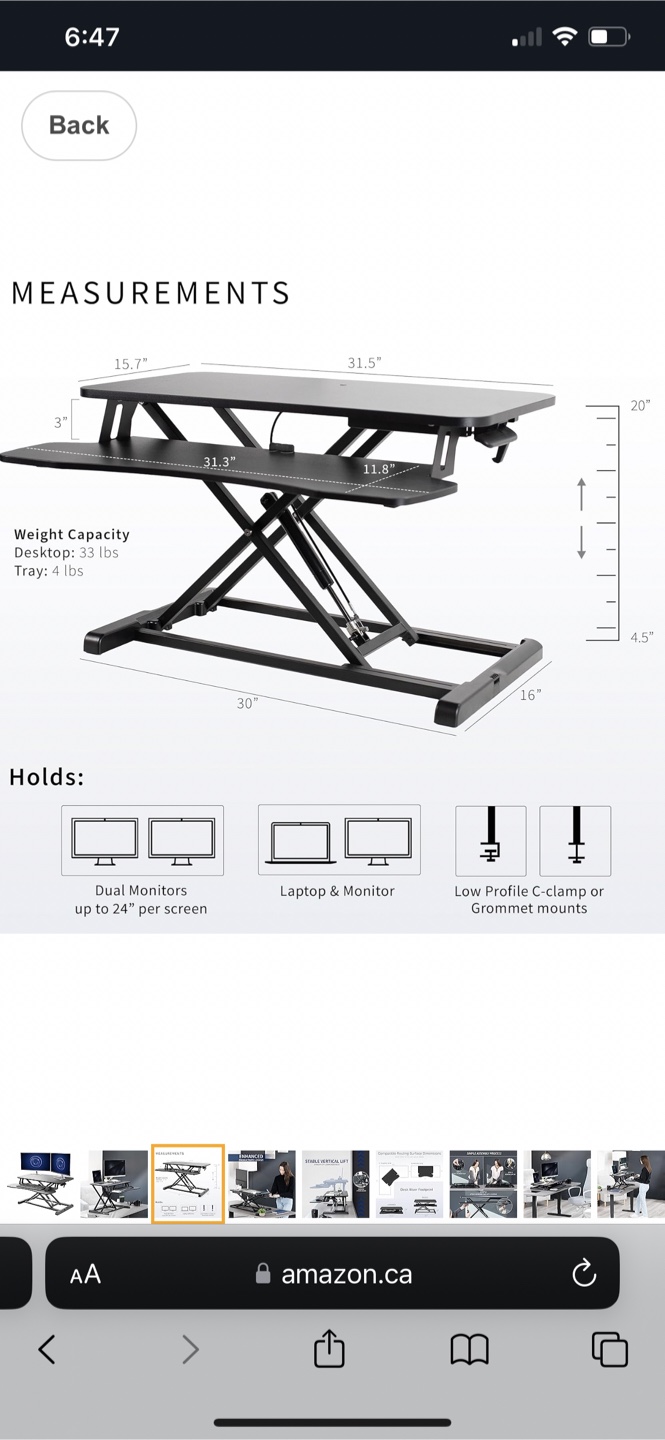 VIVO Adjustable Stand Desk Riser - photo 3