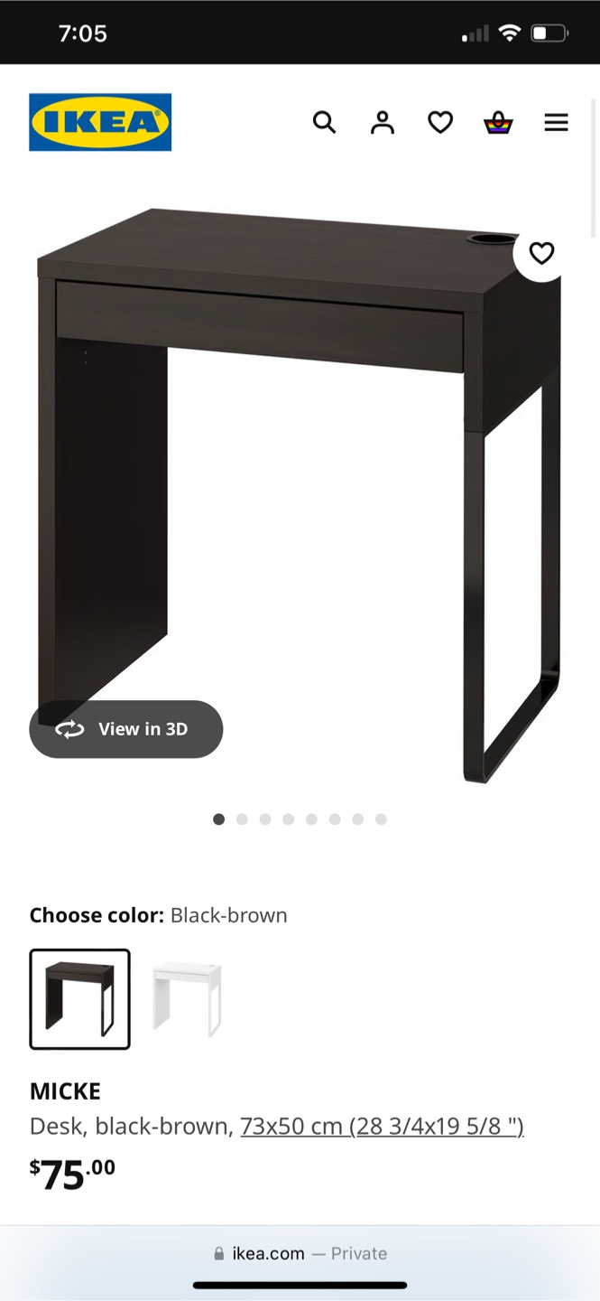 IKEA MICKE Desk and Chair - photo 2