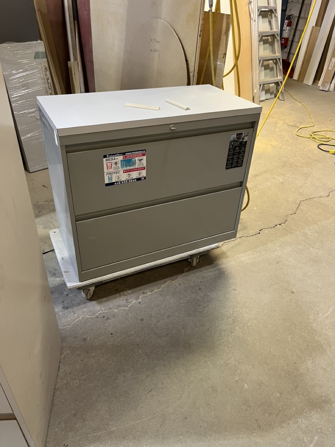 Grey Two-Drawer Filing Cabinet