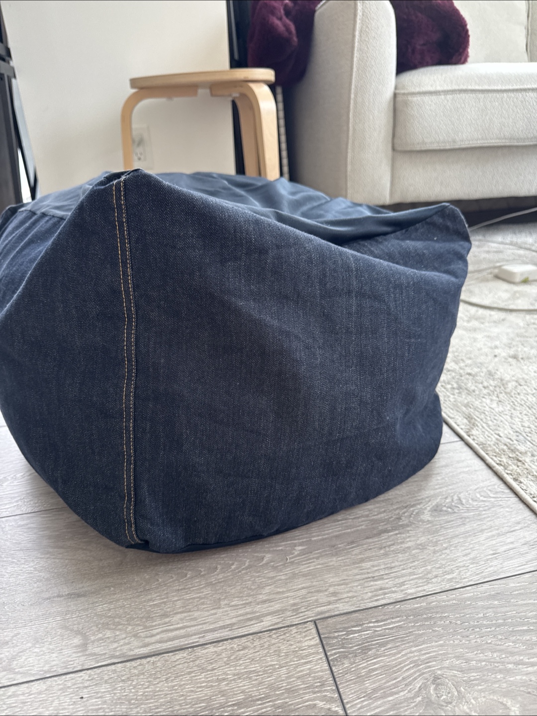 Dark Denim Beanbag Chair