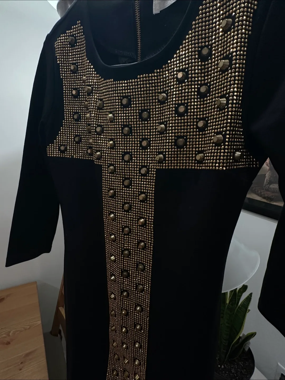 Black Dress with Gold Studs image indicator(3)