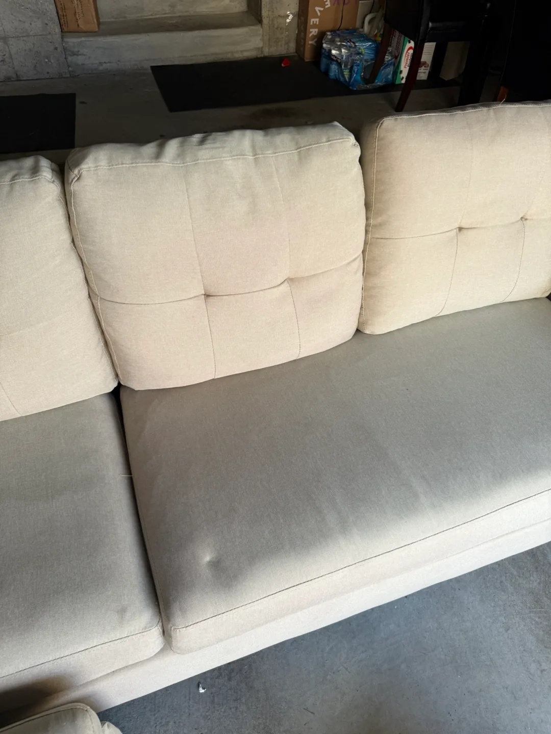 Beige Sectional Sofa with Ottoman image indicator(8)