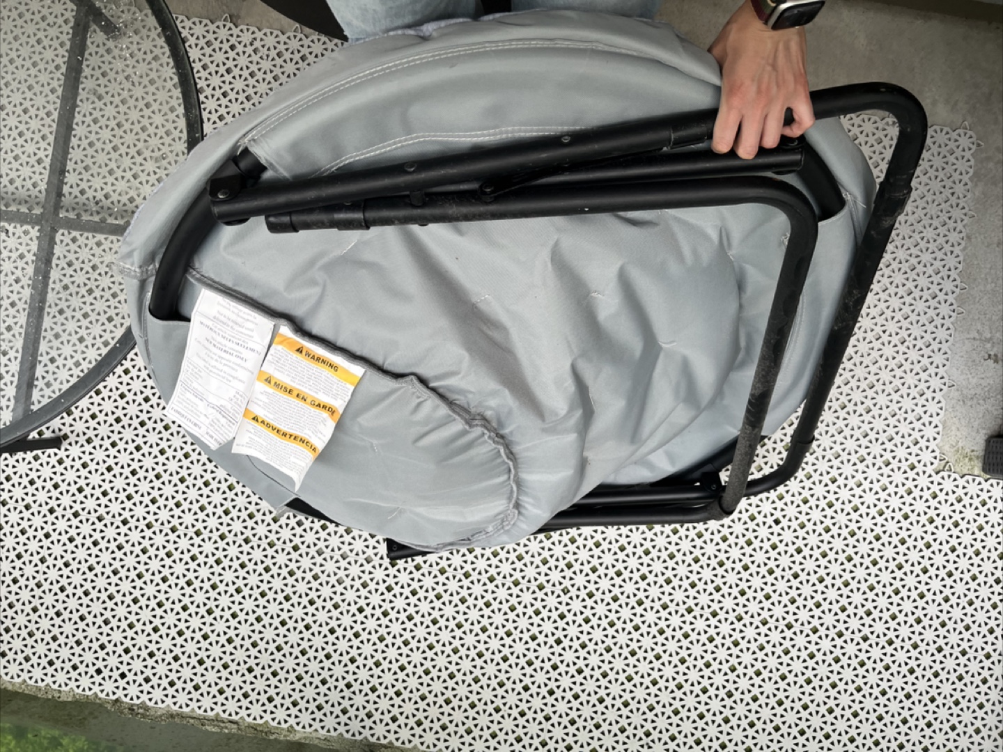 2 Folding Grey Moon Chairs - photo 4