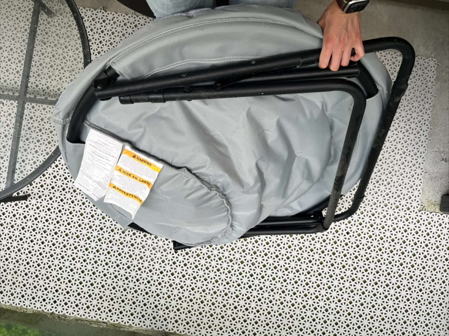 2 Folding Grey Moon Chairs image indicator(4)