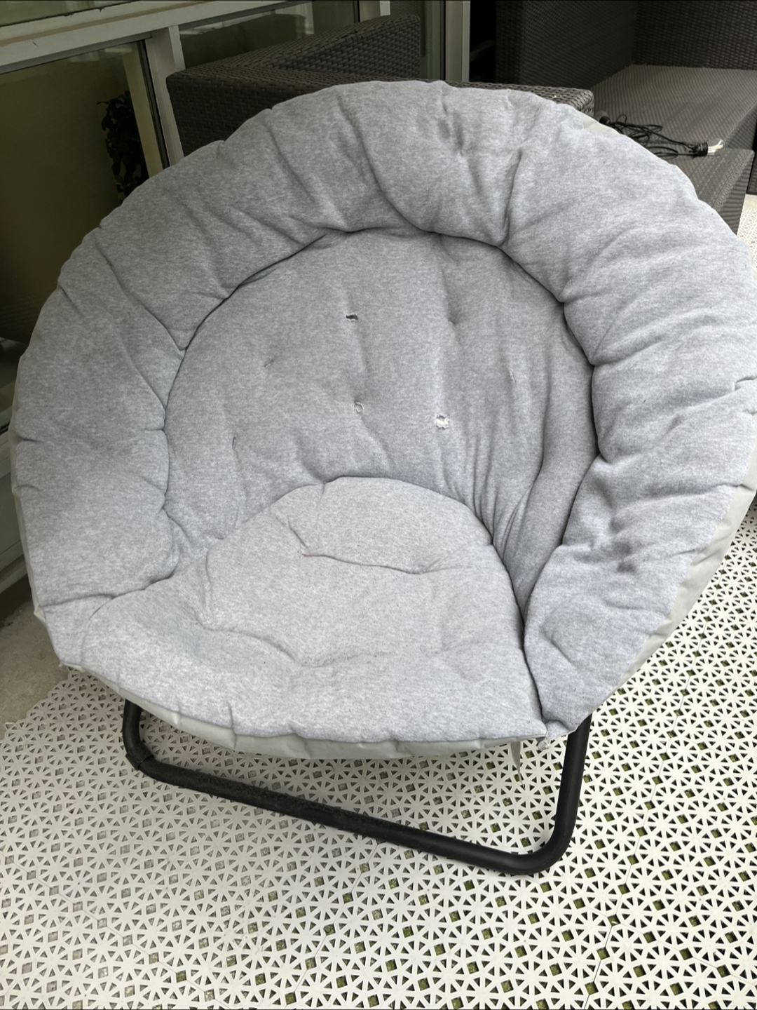 2 Folding Grey Moon Chairs - photo 2