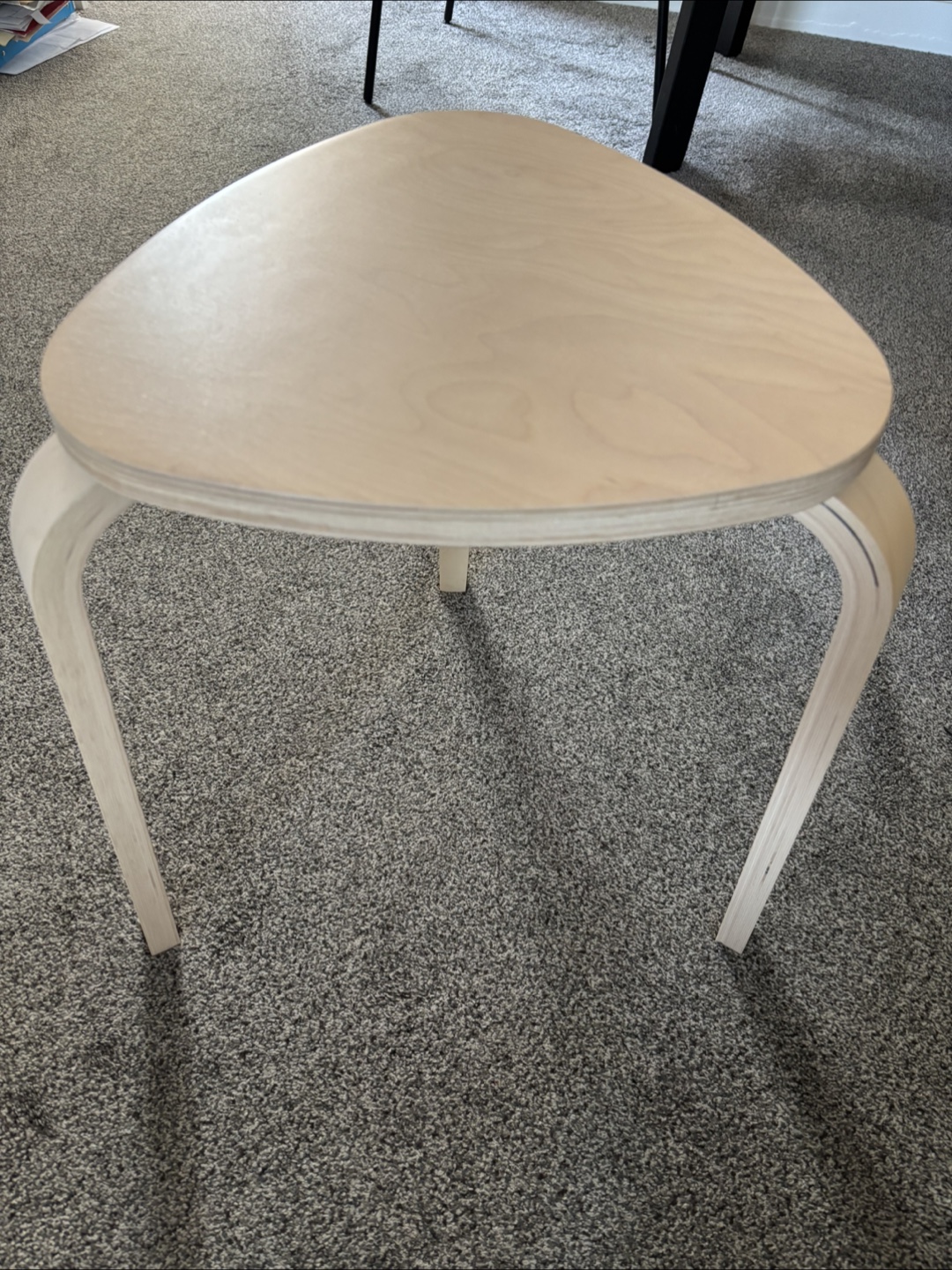 Triangle Shaped Wooden Stool