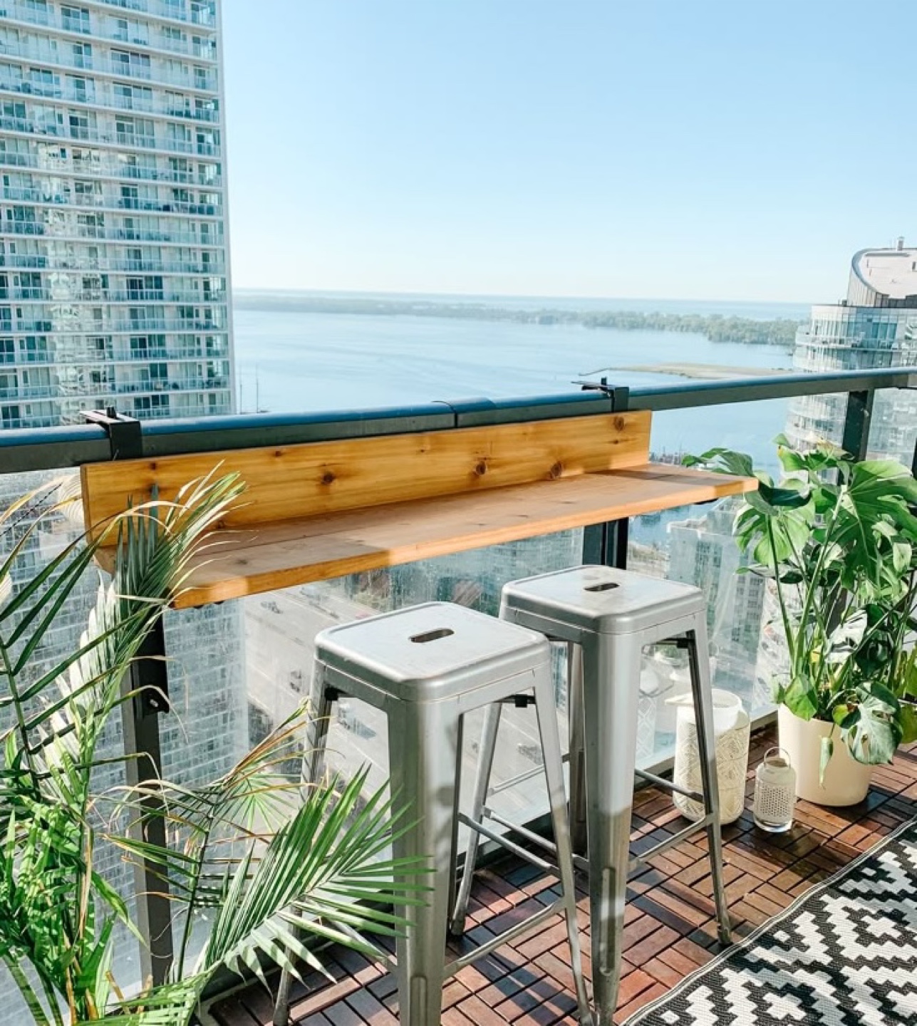 5ft balcony railing bar table
