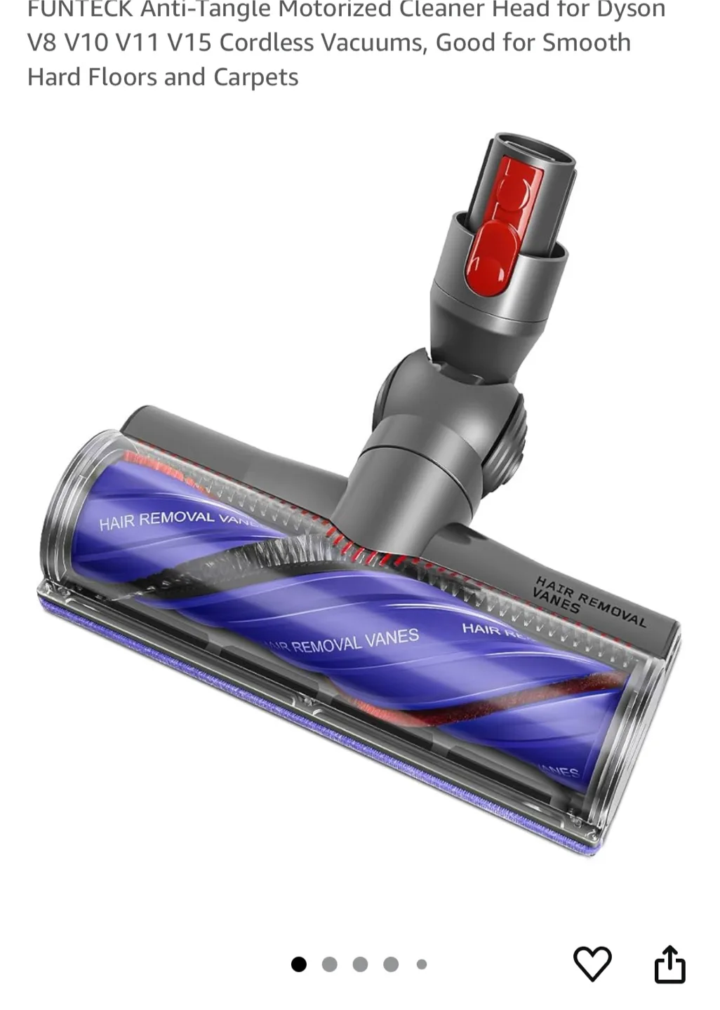 FUNTECK Anti-Tangle Motorized Cleaner Head for Dyson thumbnail