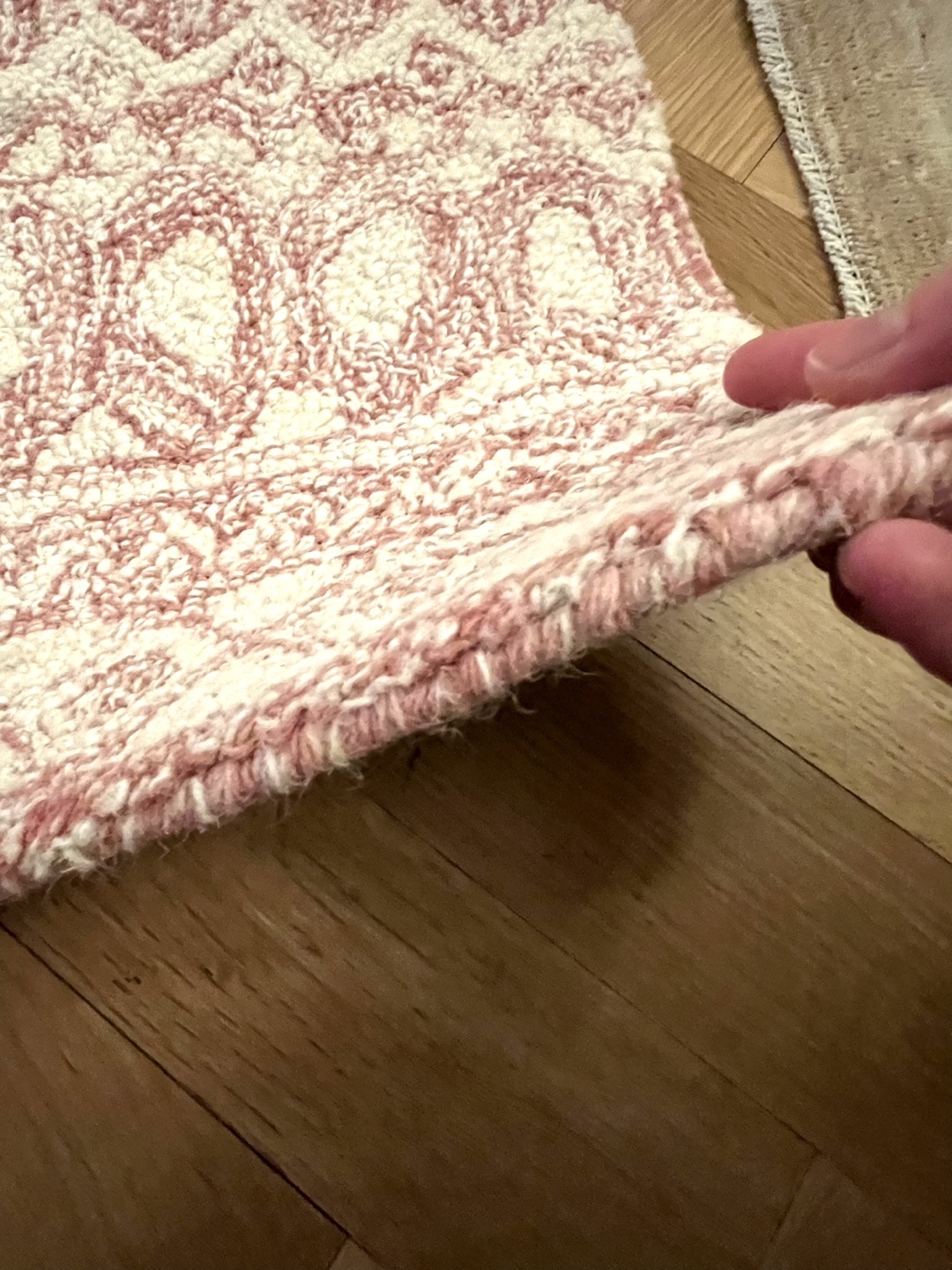 Dusty pink and ivory rug - photo 3