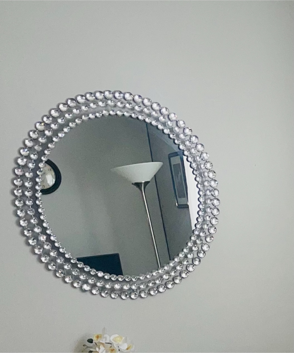 Round Beaded Mirror