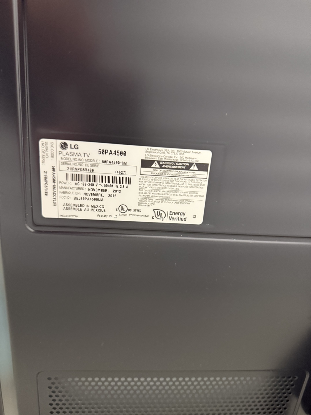 LG Plasma TV 47” - photo 4