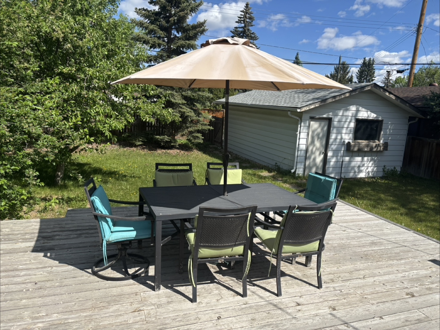 Patio Dining Set with Umbrella - photo 2