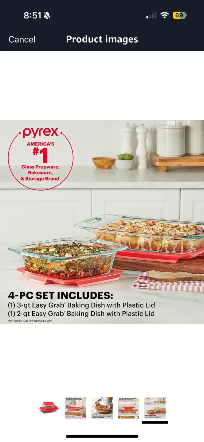 Pyrex Easy Grab Value-Plus Pack Baking Dish Set image indicator(4)