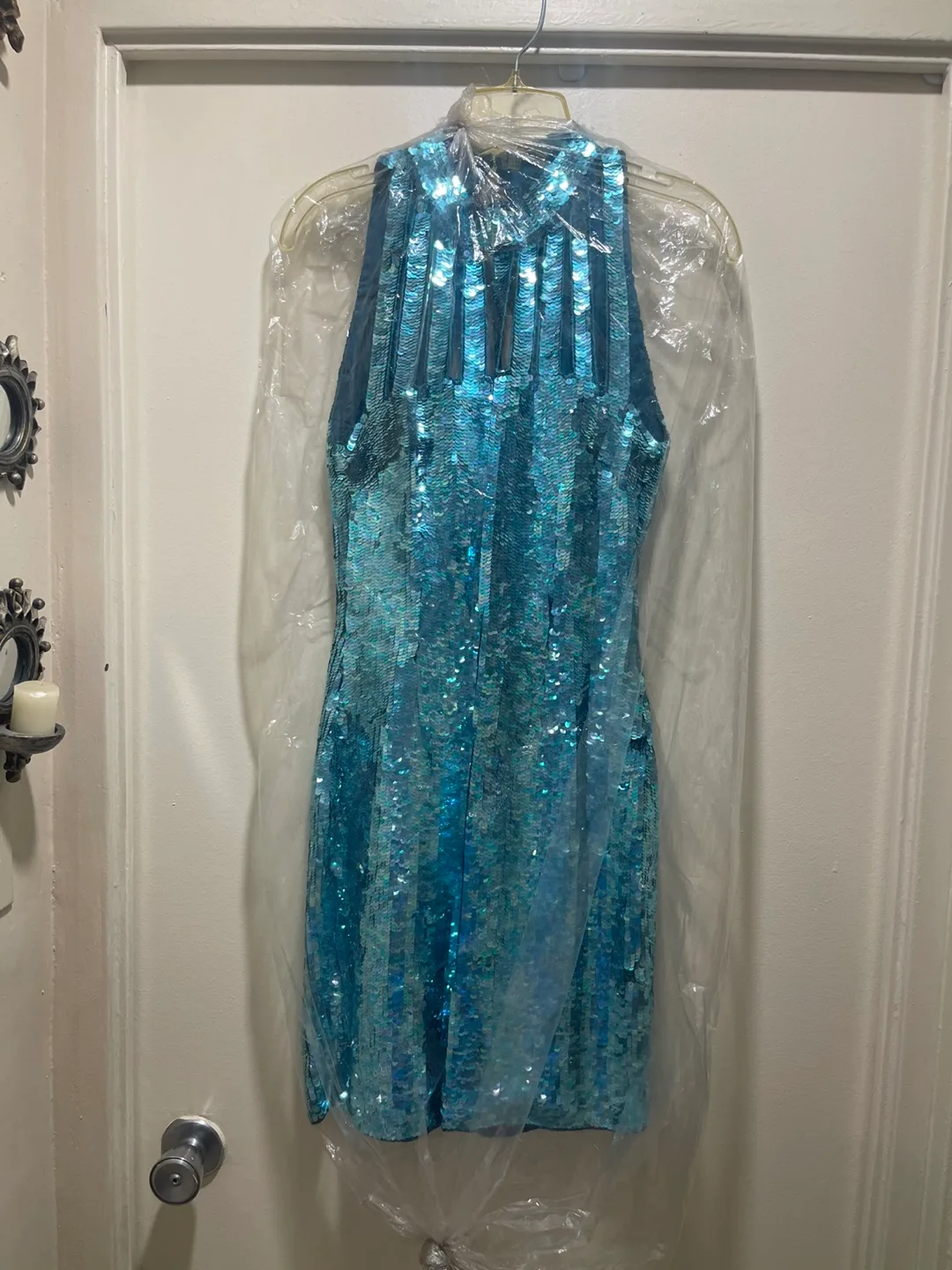 Blue Mini Dress - Sparkling Sequin thumbnail
