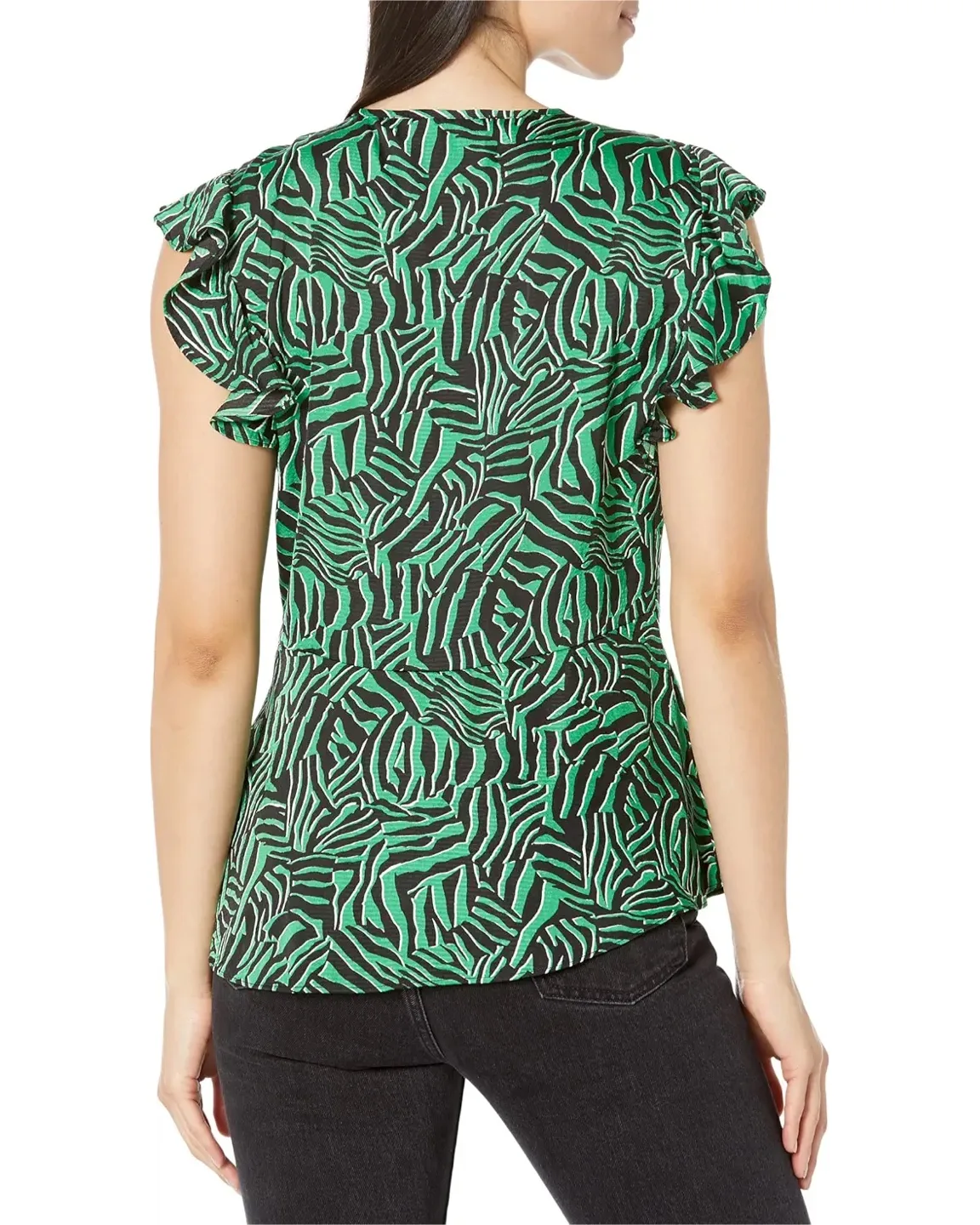 Michael Kors Green Print Blouse image indicator(2)