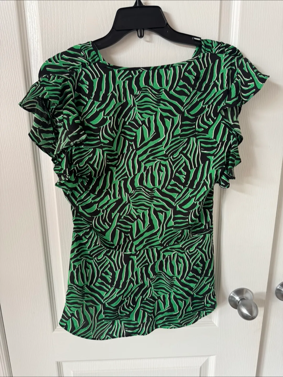 Michael Kors Green Print Blouse image indicator(5)