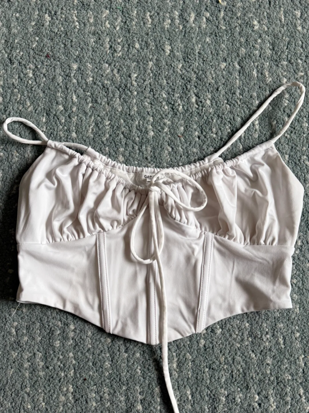 White Boned Crop Top thumbnail