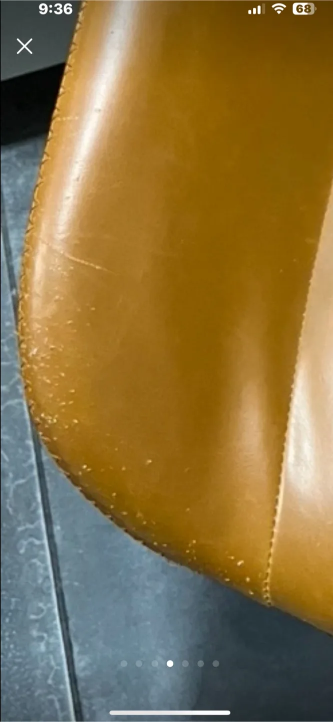 Pair of Mustard Yellow Chairs with Black Legs image indicator(8)