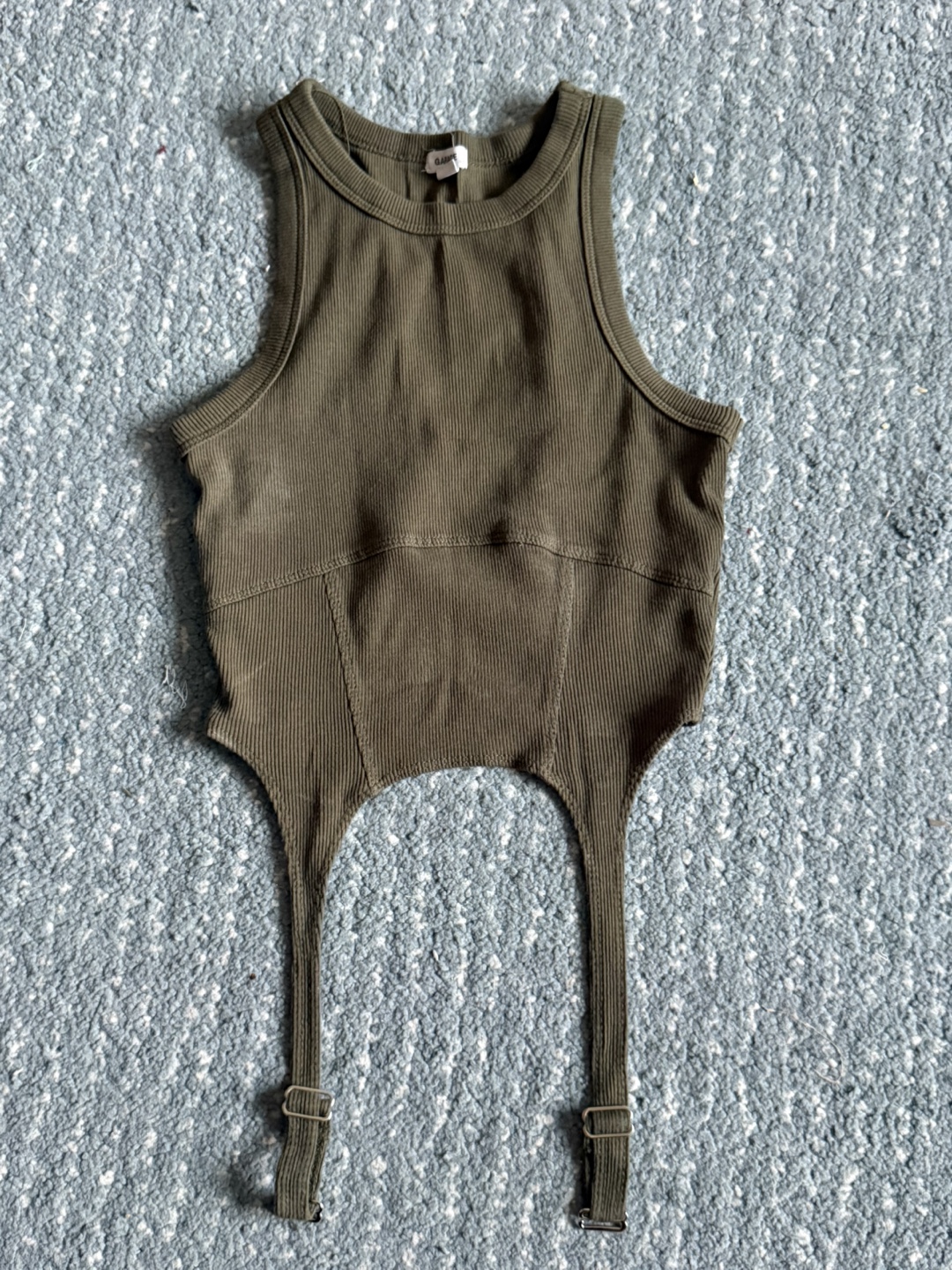 Garage Olive Green Tank Top