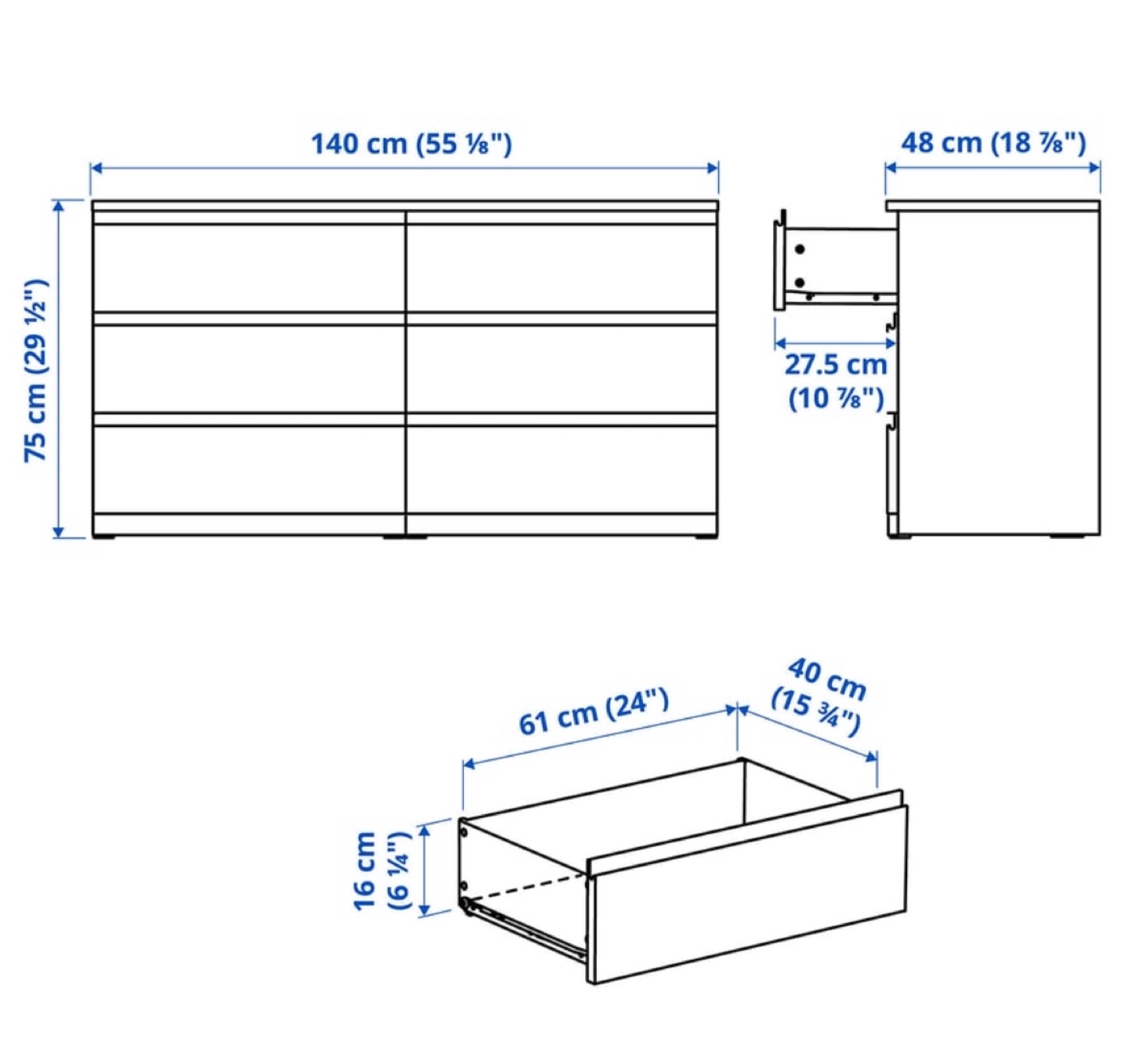 6 Drawer Ikea Dresser - photo 4