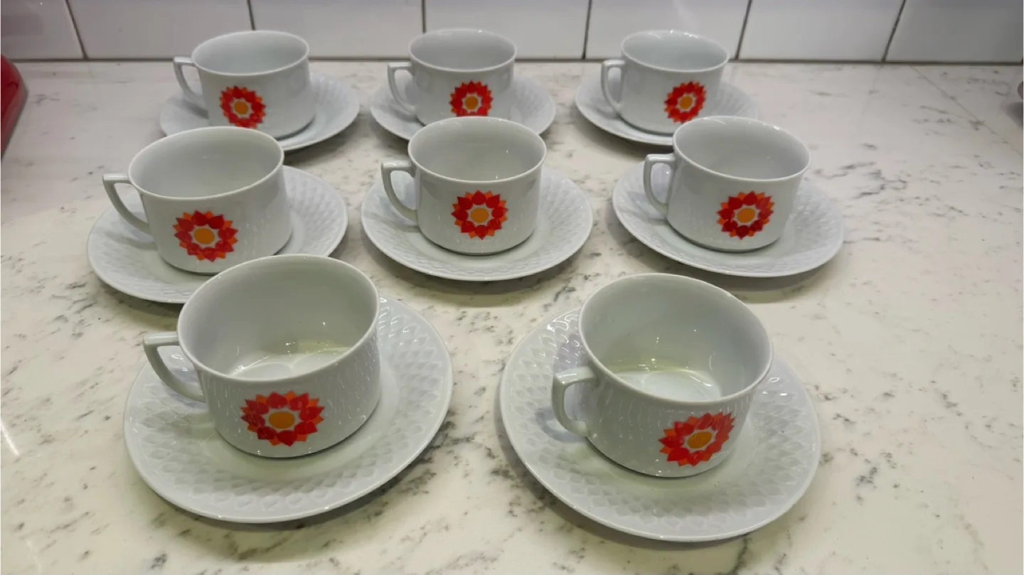Schirnding Bavaria Mod Space-Age Coffee Cups - Set of 8 thumbnail