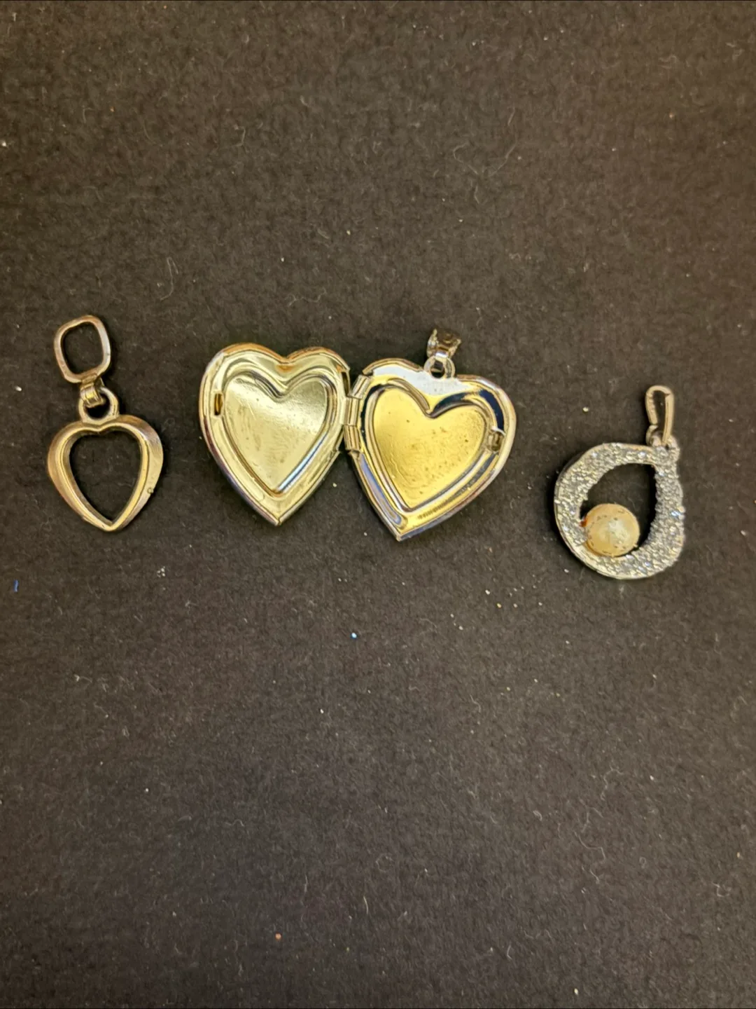 3 charms Lot of Heart Pendants thumbnail