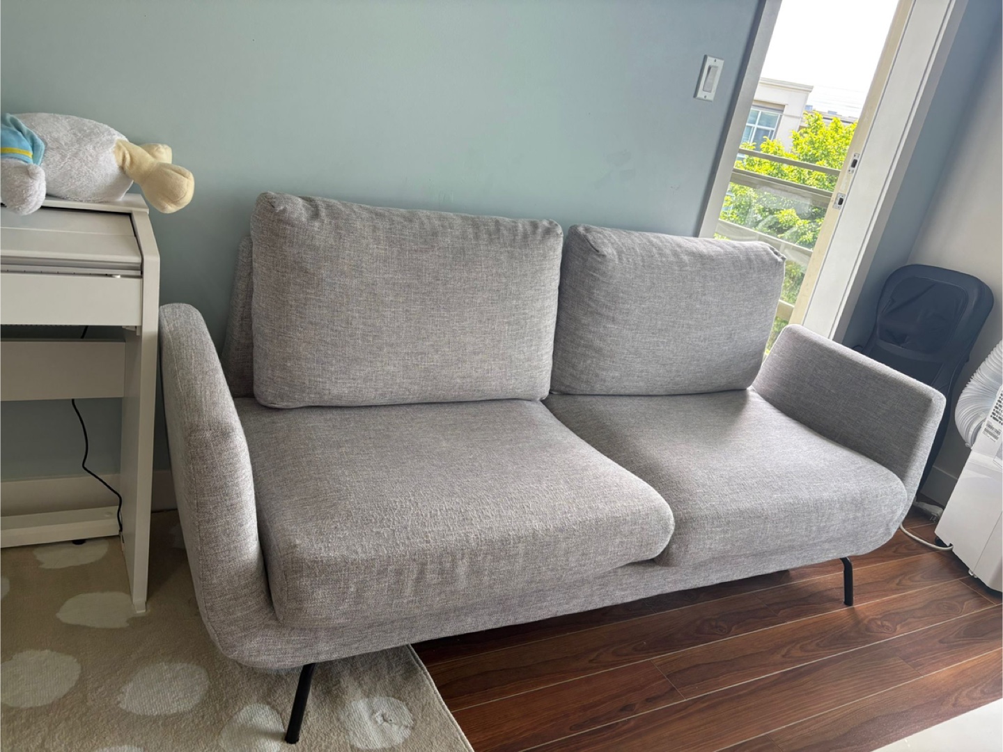Light grey loveseat - photo 2
