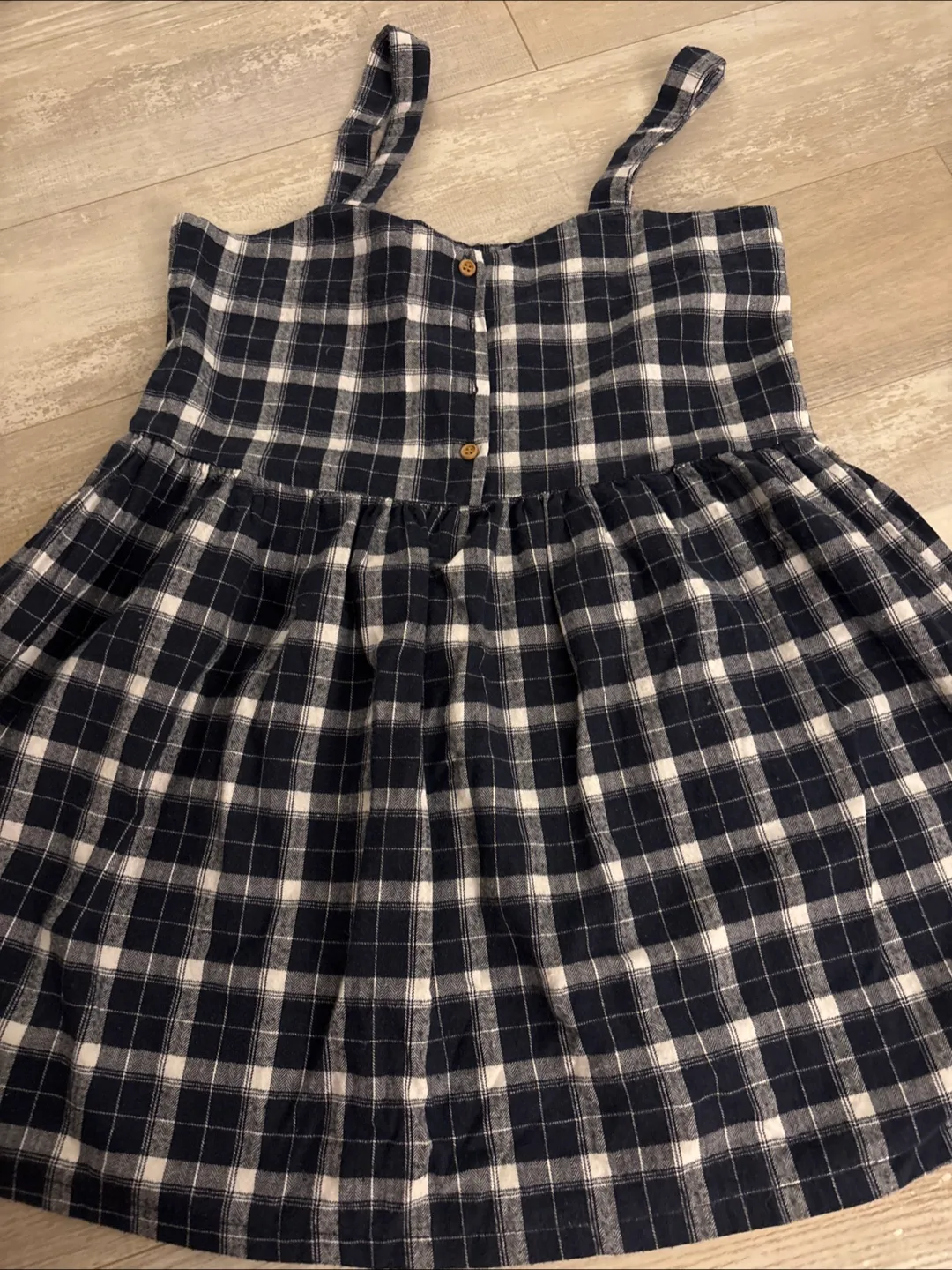Plaid Dress with Button Detail thumbnail