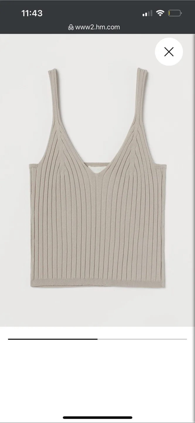 Ribbed knit cami tank top thumbnail