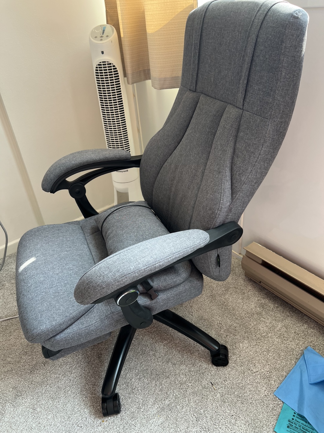 Grey Office Chair with Footrest - photo 4