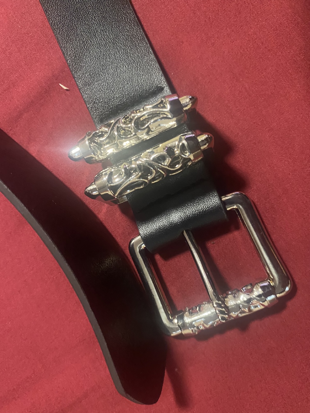 Black Belt with Decorative Buckle - photo 2