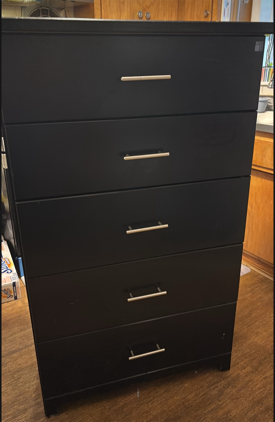 Black Dresser with Drawers