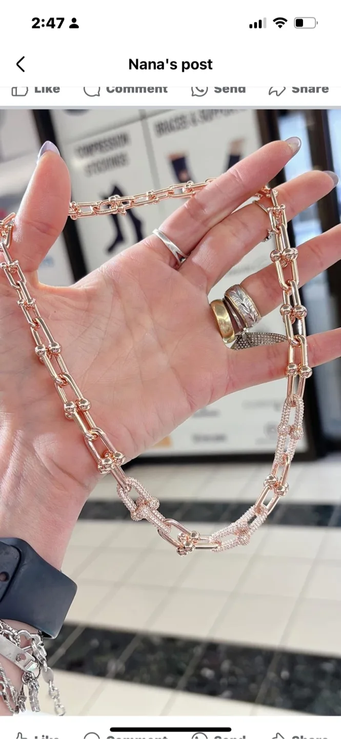 Stunning Gold and Silver Statement Necklace image indicator(2)