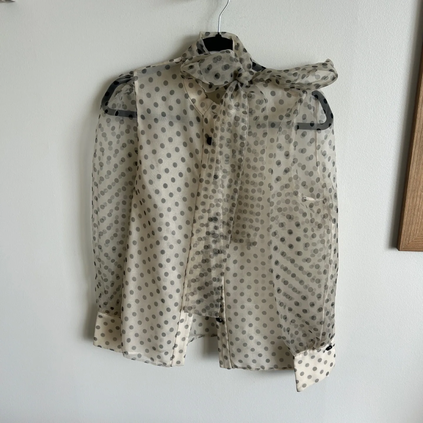 Zara Polka Dot Blouse - Size Small thumbnail