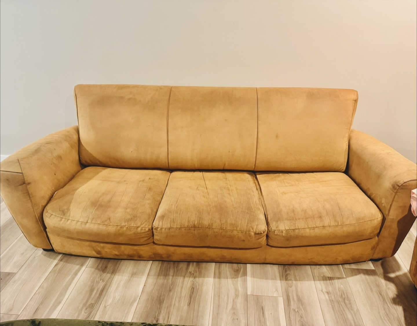 Tan Microfiber Sofa