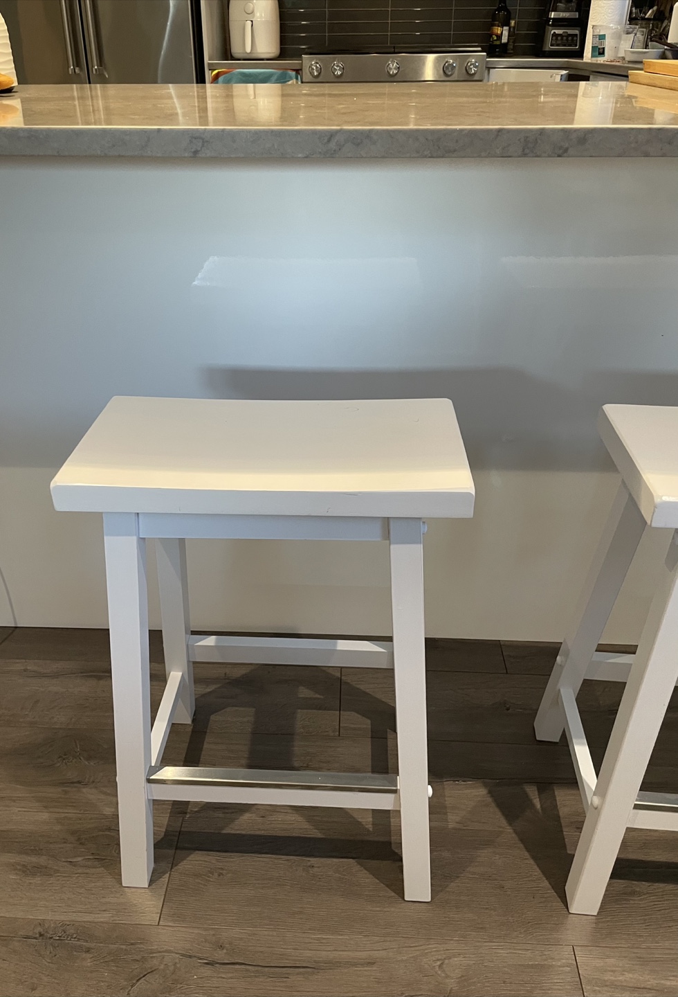 White Bar Stools Set