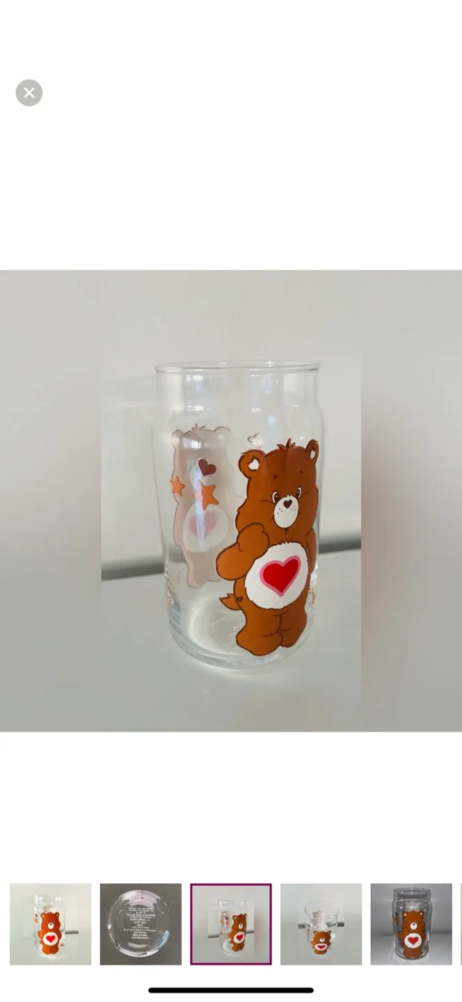 CARE BEARS: Tenderheart Bear Drinking Glass (Brand New) image indicator(3)