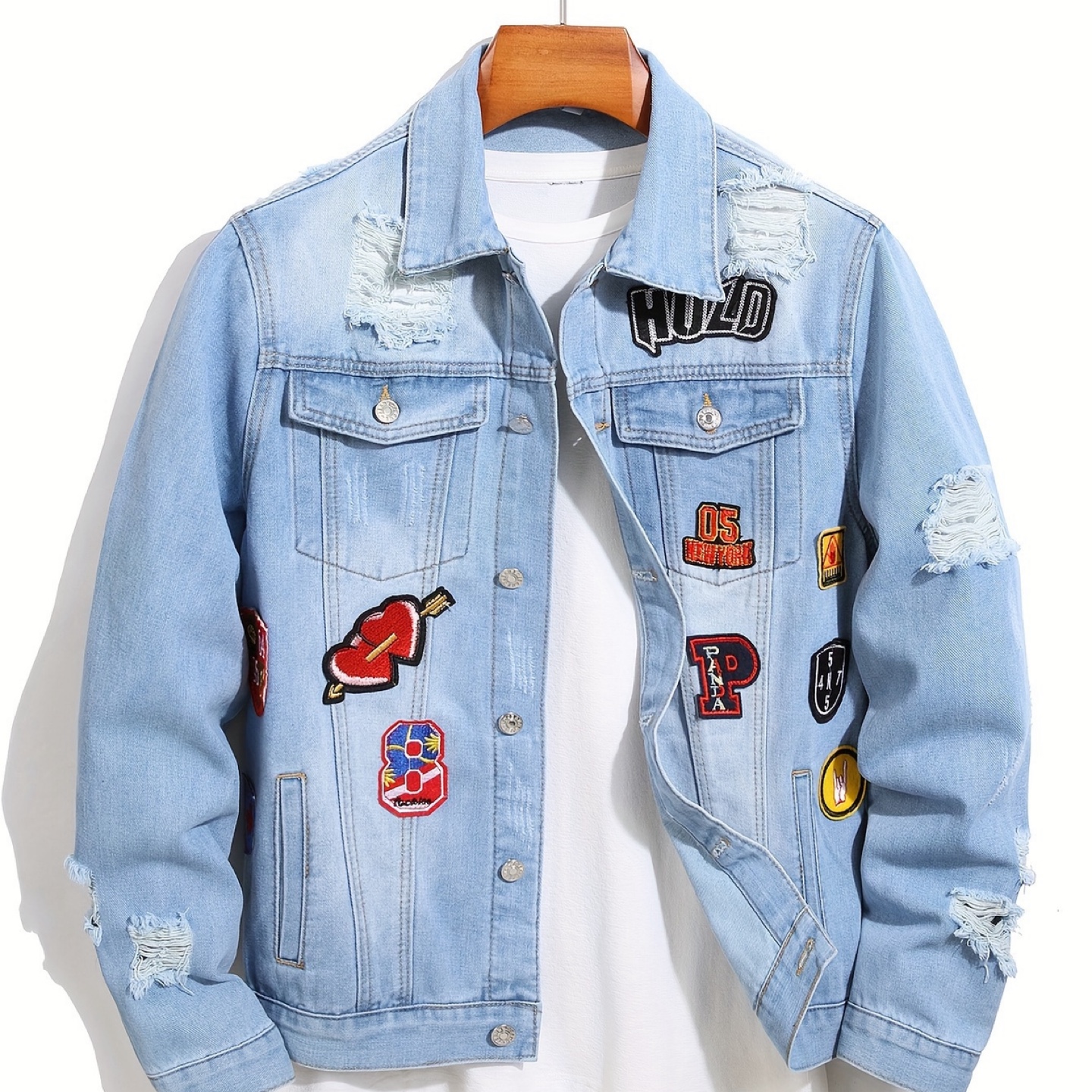 Light-wash denim jacket