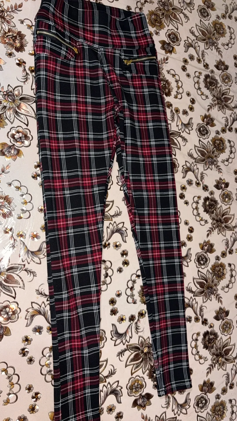 Plaid Pants with Zippers thumbnail