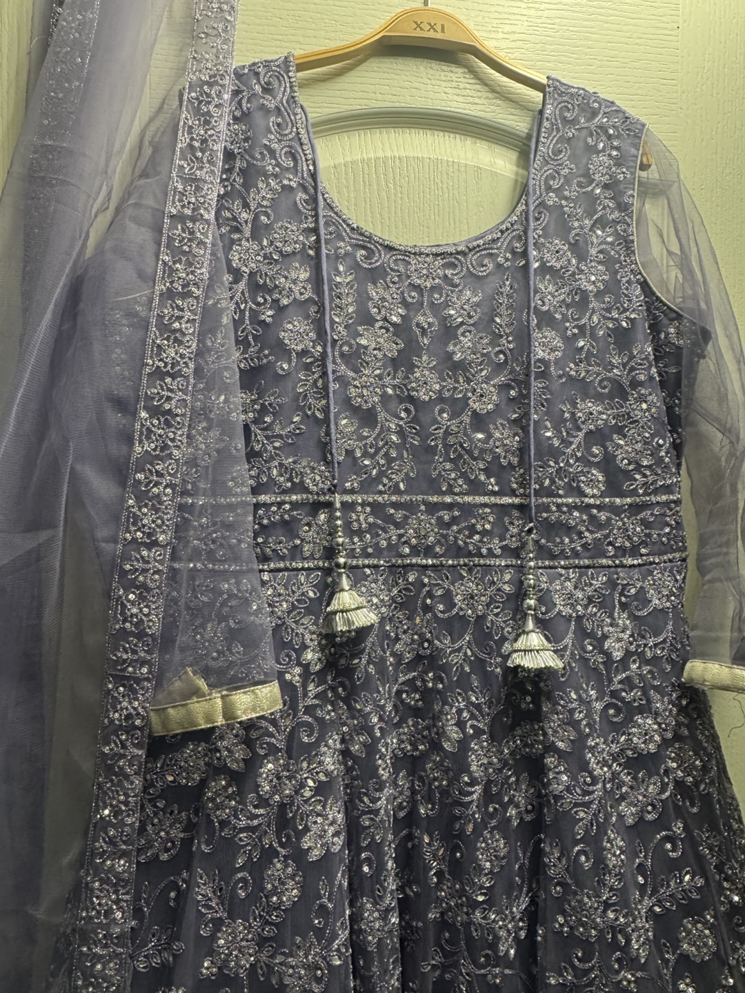 Purple Embroidered Gown - photo 2