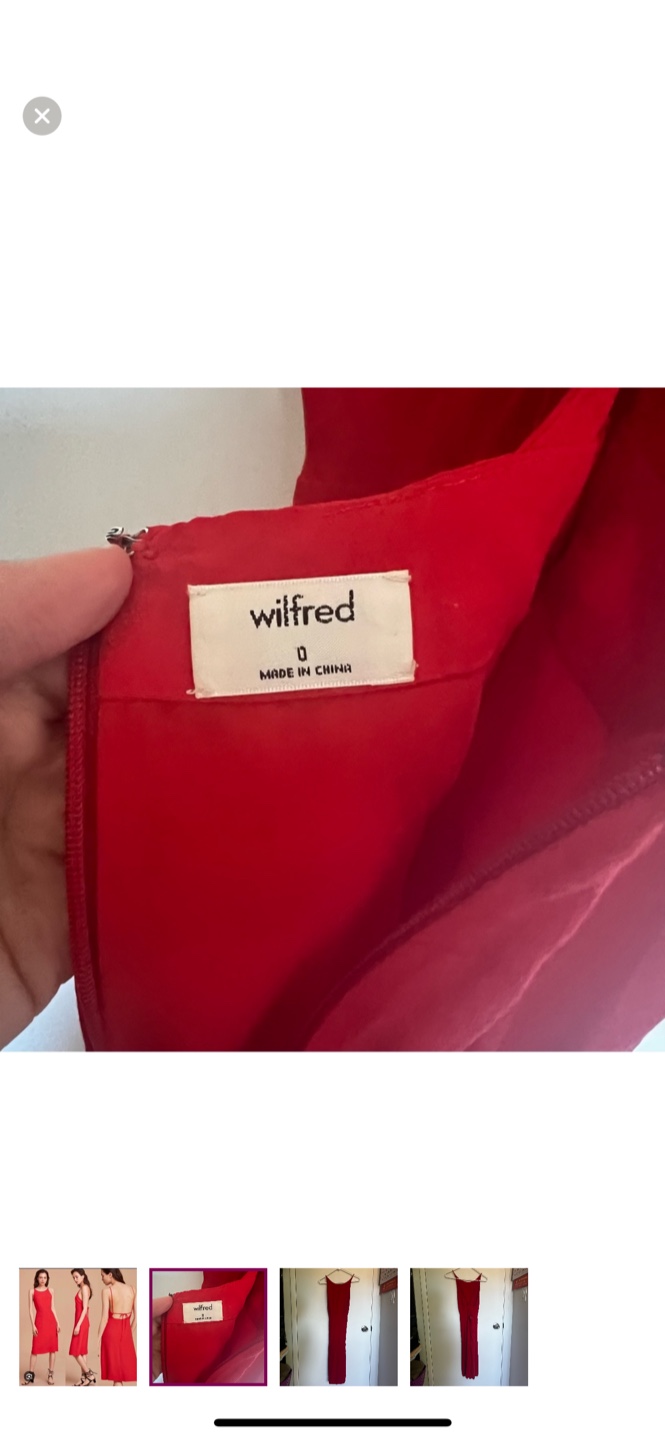 Wilfred | Aritzia | Creneau Dress Red - photo 2