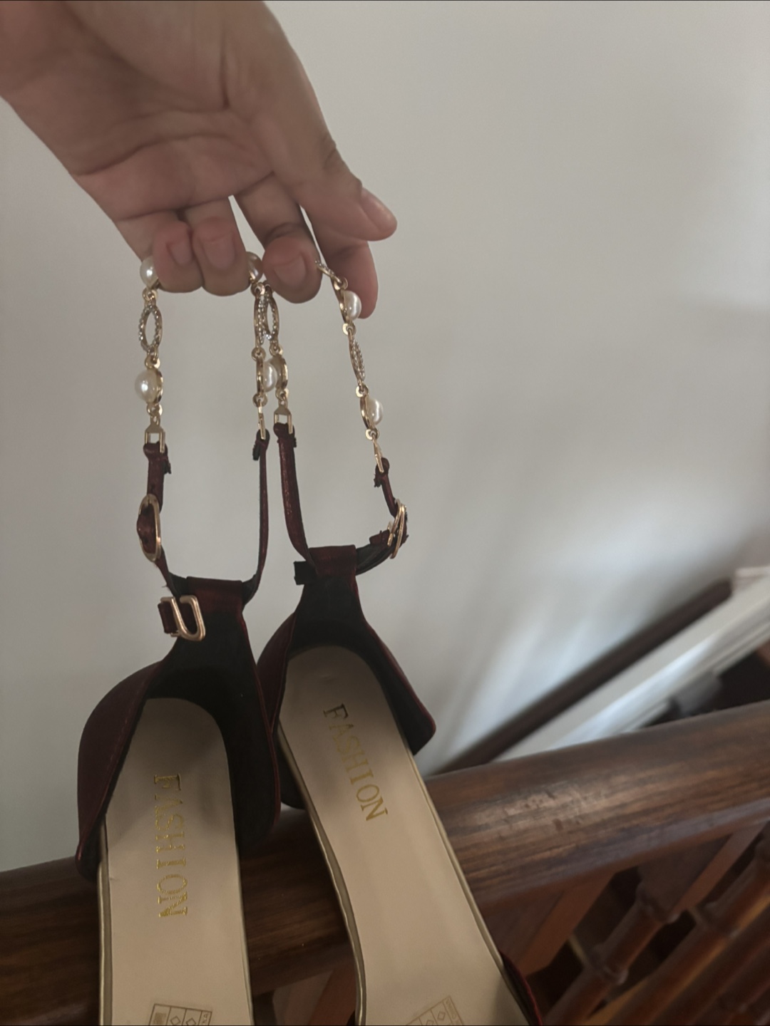 Burgundy Pointed-toe Ankle Strap Heels - photo 4