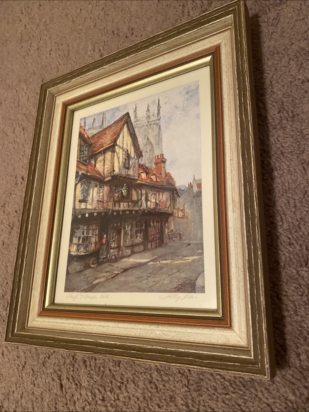 Framed Watercolor Print of Building - photo 2