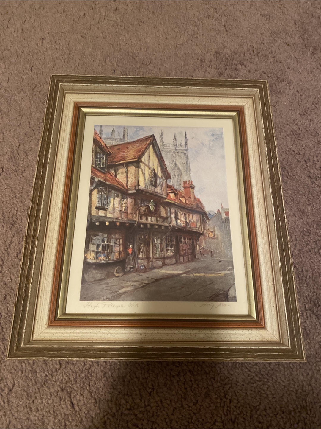 Framed Watercolor Print of Building