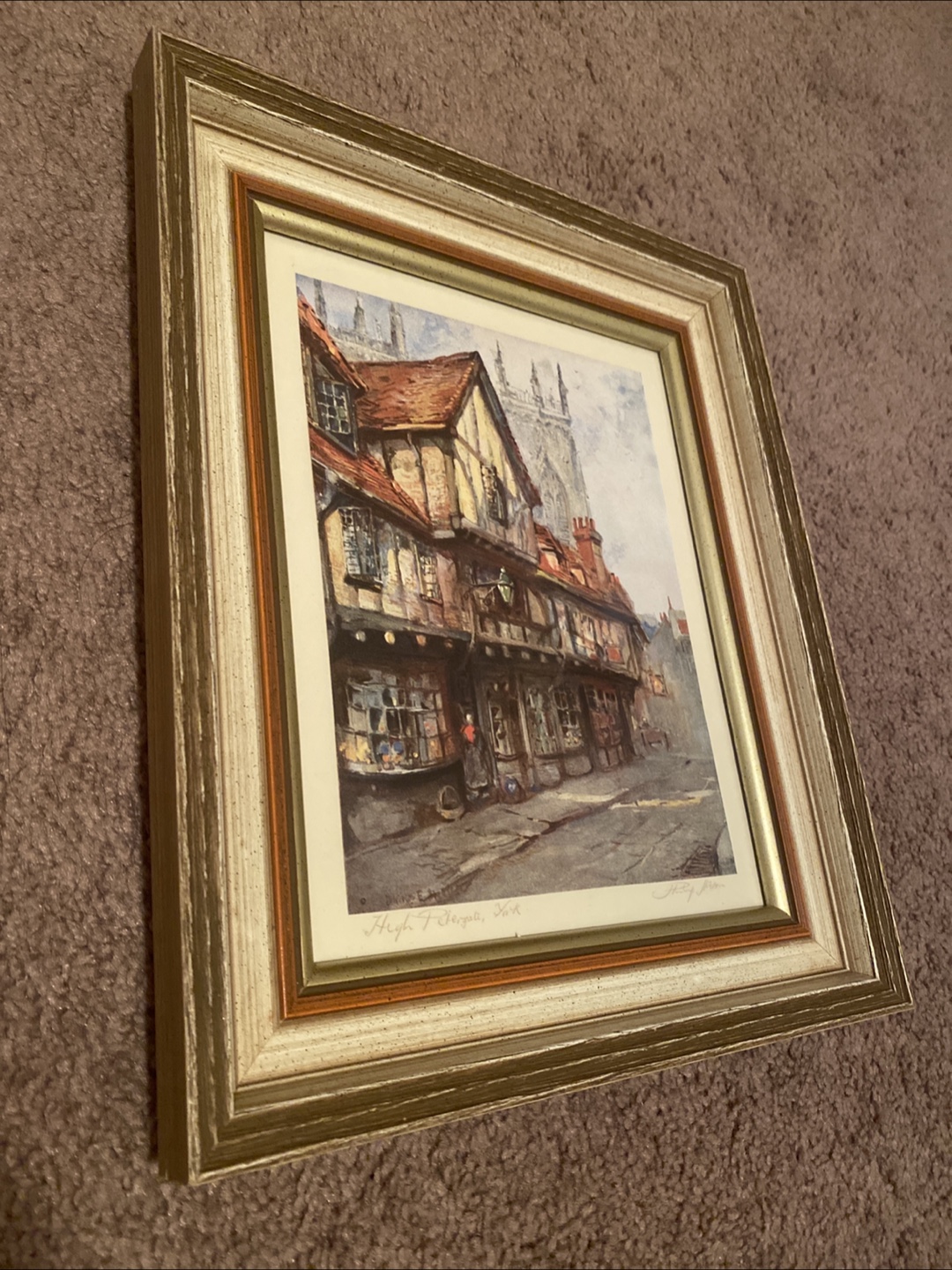 Framed Watercolor Print of Building - photo 3