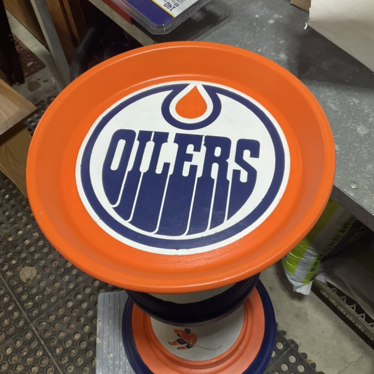 Oilers Birdbath