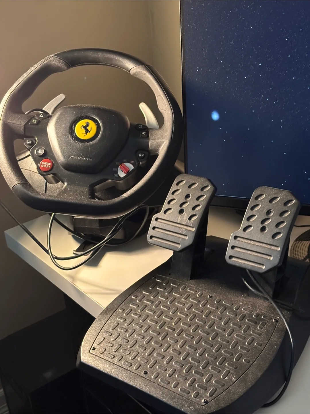 [Thrustmaster T80 GTB Steering Wheel + Pedals Racing Sim] thumbnail