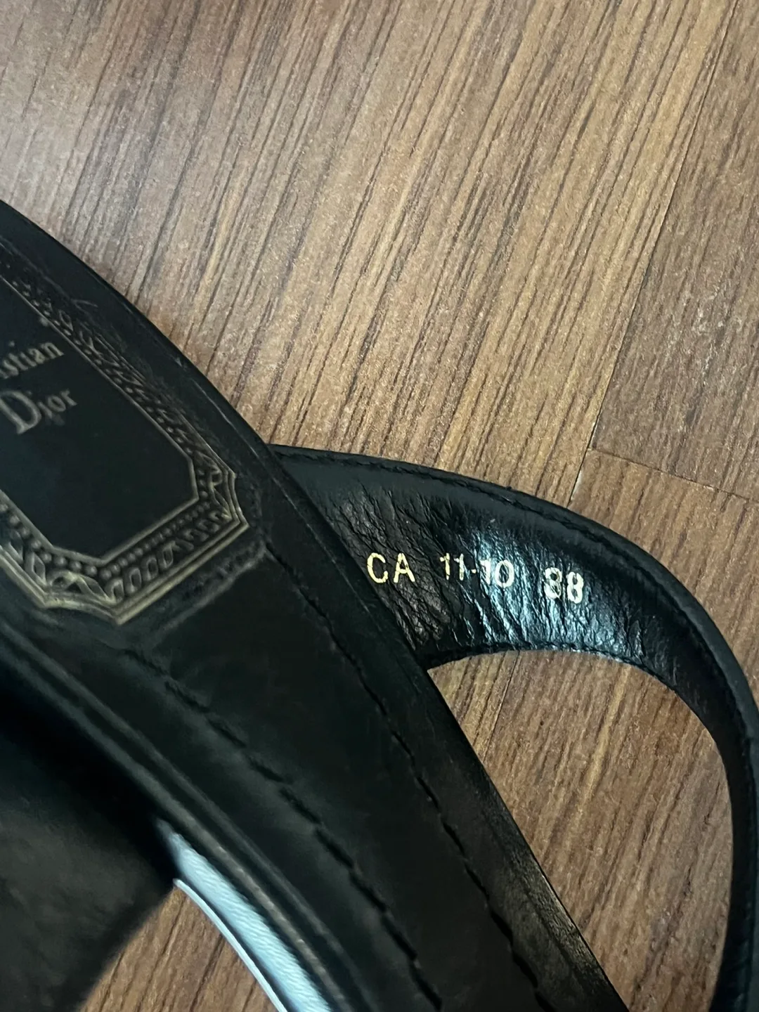 Authentic Christian Dior Black Sandals - Size 38 image indicator(4)