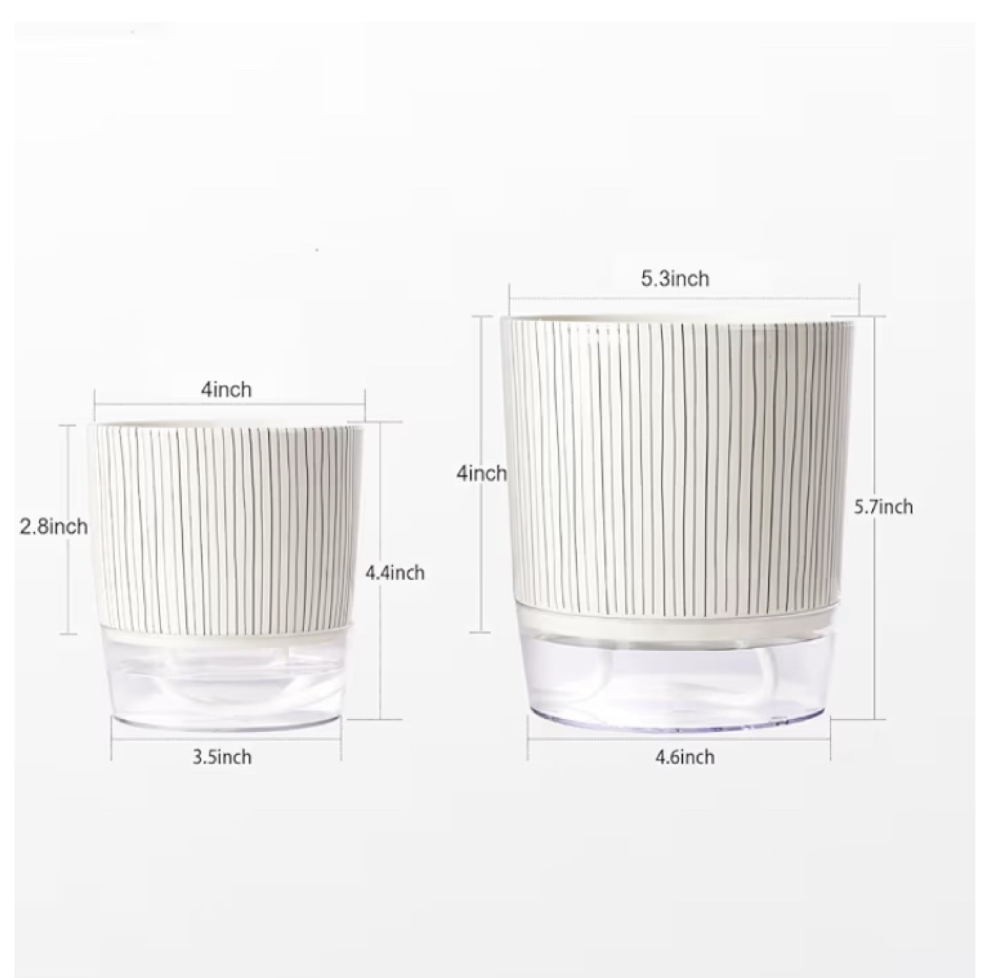 Set of 2 Modern Planters with Drainage - photo 2
