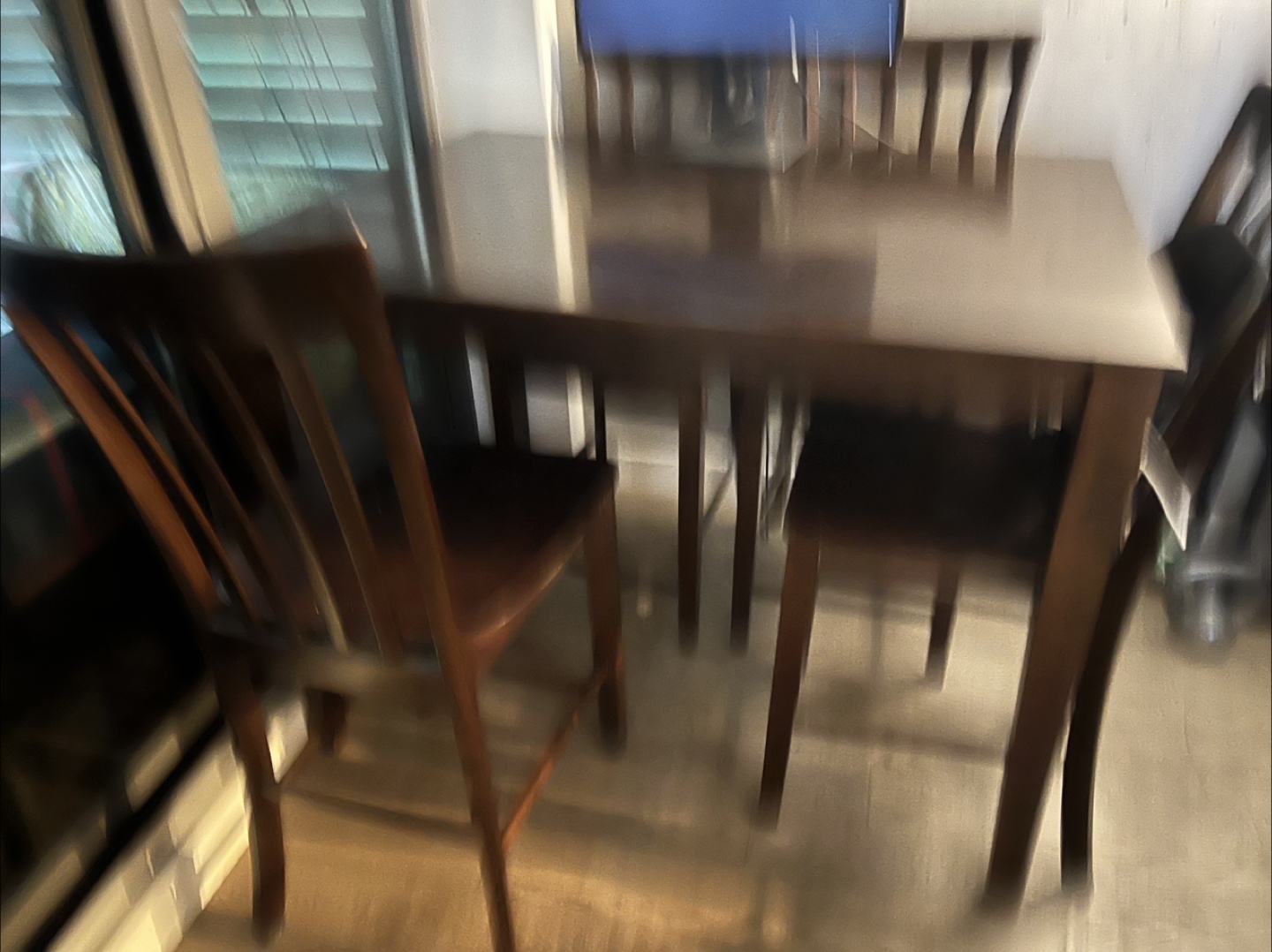 Dark Wood Dining Table Set - photo 2